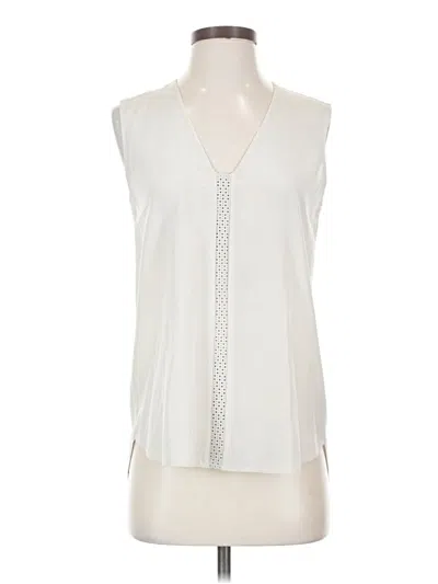 Pre-owned Vince Sleeveless Blouse In White