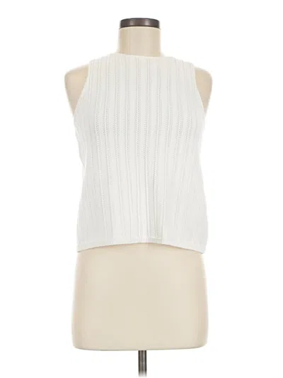 Pre-owned Vince Sleeveless Blouse In White