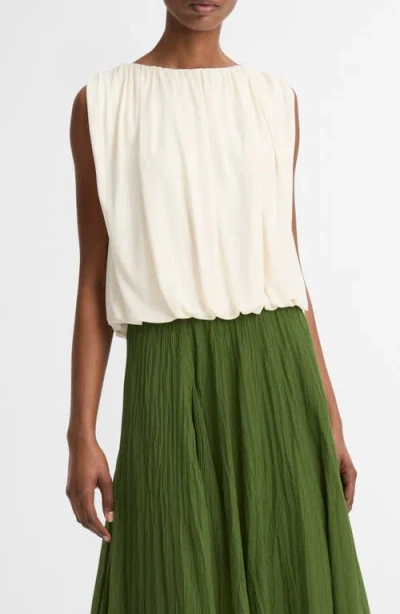 Vince Sleeveless Bubble Hem Top In Multi