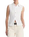 Vince Sleeveless Button-front Shirt In Off White In Off White