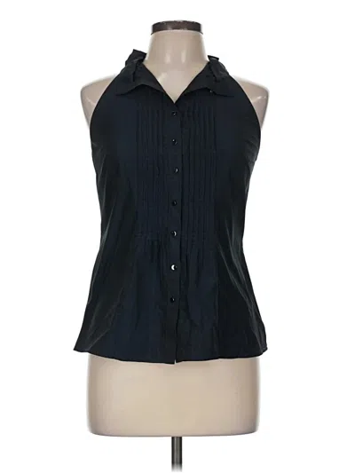 Pre-owned Vince Sleeveless Button Down Shirt In Black