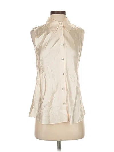 Vince Sleeveless Button Down Shirt In Neutral