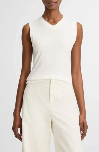 Vince Sleeveless Knit Top In Neutral