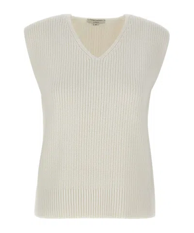 Vince Sleeveless Knitted Vest In Neutral