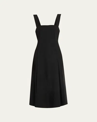 VINCE SLEEVELESS LINEN-BLEND CAMI DRESS