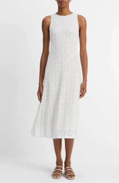 Vince Sleeveless Lace Dress In White