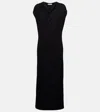 Vince Cowl Neck Cap Sleeve Maxi Dress In Black
