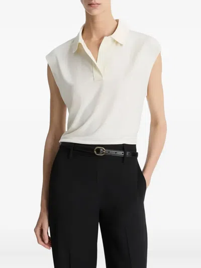 VINCE SLEEVELESS POLO SHIRT