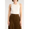 Vince Sleeveless Shell Top In White