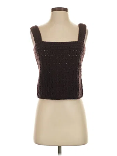 Vince Sleeveless Top Brown Square Neckline Tops