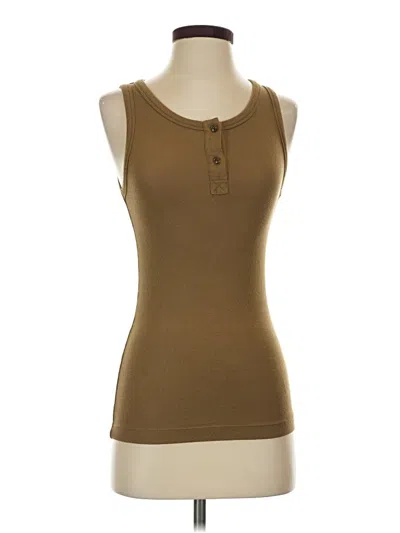 Pre-owned Vince Sleeveless T-shirt In Brown