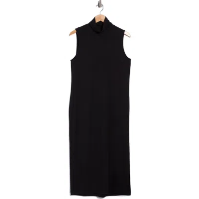 Vince Sleeveless Turtleneck Midi Dress In Black
