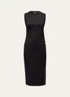 Vince Sleeveless Midi Dress In Black