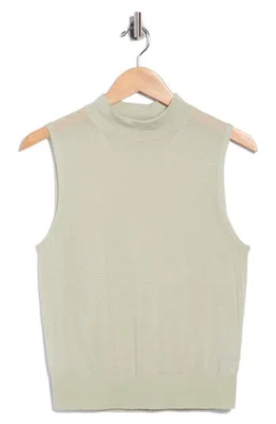 Vince Sleeveless Wool Sweater In Jade Water