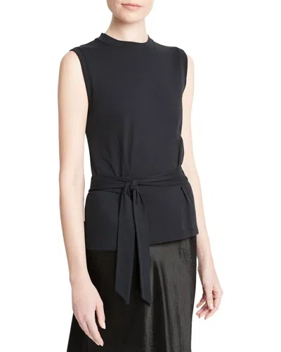 Vince Sleeveless Wrap Top In Multi