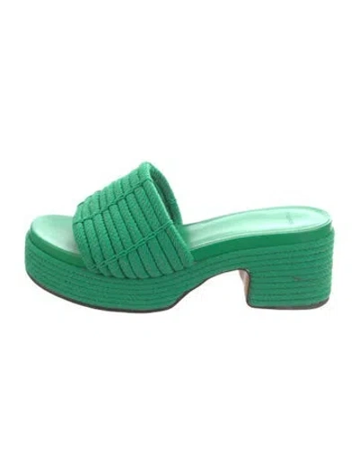 Pre-owned Vince Slides In Green