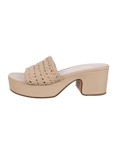 Pre-owned Vince Slides In Neutrals