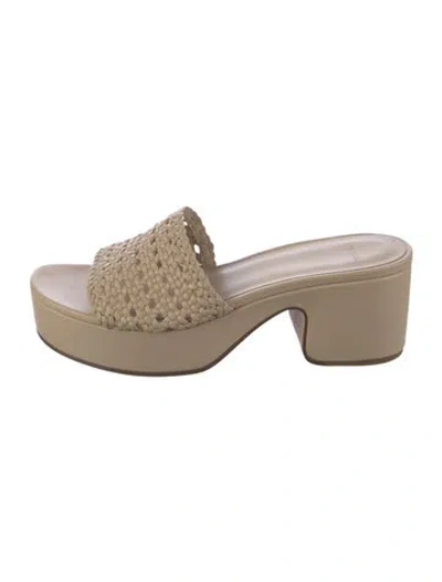 Pre-owned Vince Slides In Neutrals