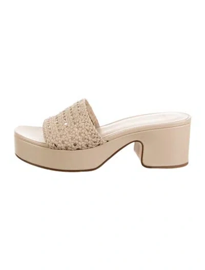 Pre-owned Vince Slides In Neutrals