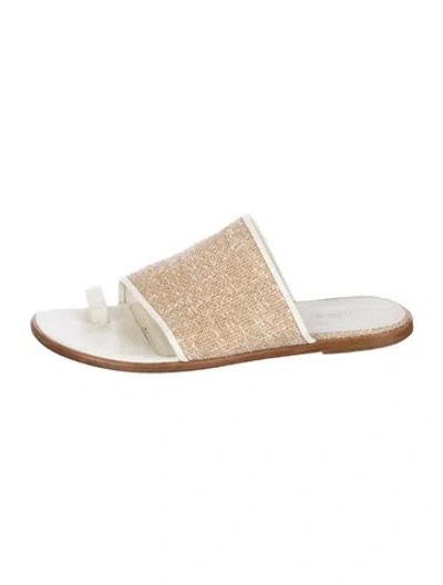 Pre-owned Vince Slides In White