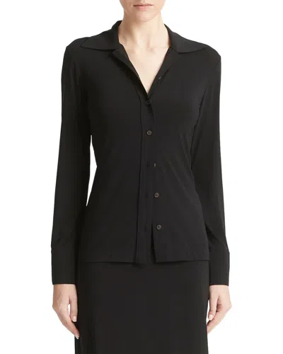 Vince Button-up Cardigan In Black