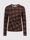 Vince Side Drape Long-sleeve Crewneck Top