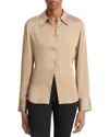 Vince Slim Fit Classic Shirt In Brown