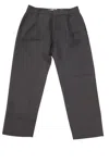 Vince Slim Fit Trousers In Navy Blue Linen In Grey