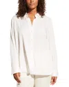 Vince Plus Slim Fitted Silk-blend Blouse In White