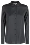Vince Slim Fitted Blouse In Black
