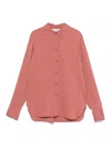 Vince Satin Shirt In Dark Red