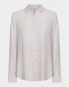 Vince Stretch Silk Blouse In Ballet