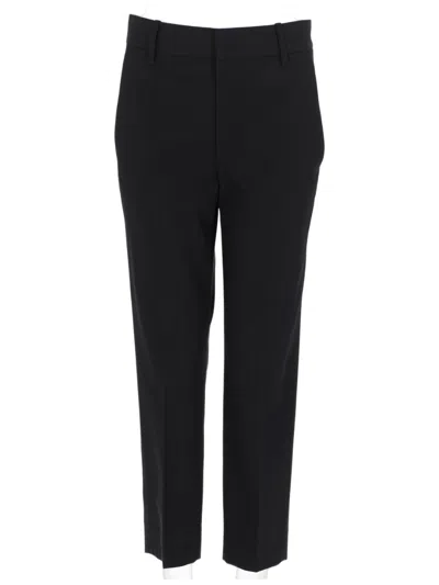 Vince Slim Straight-leg Tailored Pants With Mid-rise Waist In Black