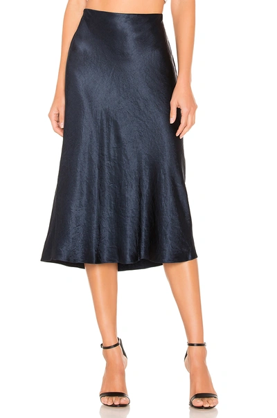 Vince Slip Skirt In Blue