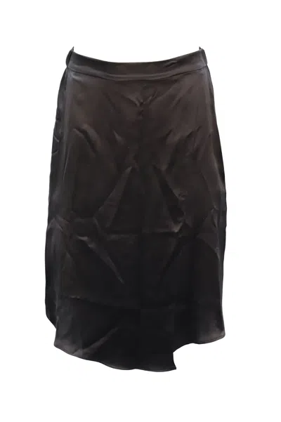 Vince Slit Skirt In Black Silk
