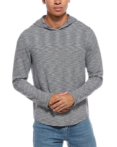 Vince Slub Hooded T-shirt In Gray