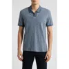 Vince Slub Jersey Johnny Collar Polo In Blue