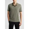Vince Slub Jersey Johnny Collar Polo In Green