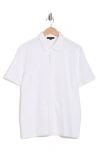 Vince Slub Knit Short Sleeve Cotton Button-up Shirt In Optic White