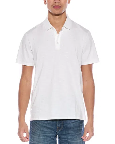 Vince Slub Polo Shirt In White