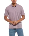 Vince Cotton Slub Jersey Polo In Pink