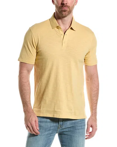 Vince Slub Polo Shirt In Yellow