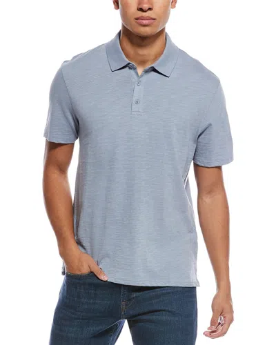 Vince Slub Polo Shirt In Blue