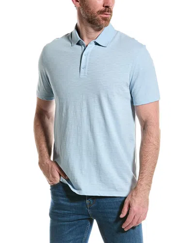 Vince Slub Polo Shirt In Blue ModeSens