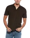 Vince Slub Polo Shirt In Brown