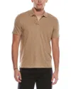 Vince Slub Polo Shirt In Brown