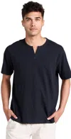 Vince Slub Split Neck Tee In 403cbl