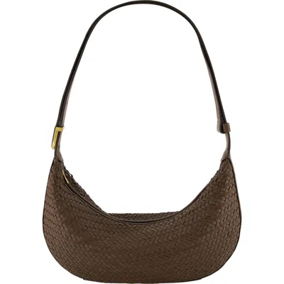 Vince Small Eris Woven Leather Hobo Bag In Brown
