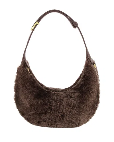 Vince Small Suede Hobo Bag In Purple