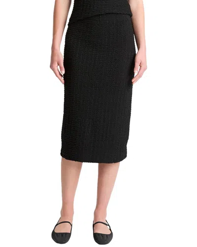 Vince Smocked Skirt In Black
